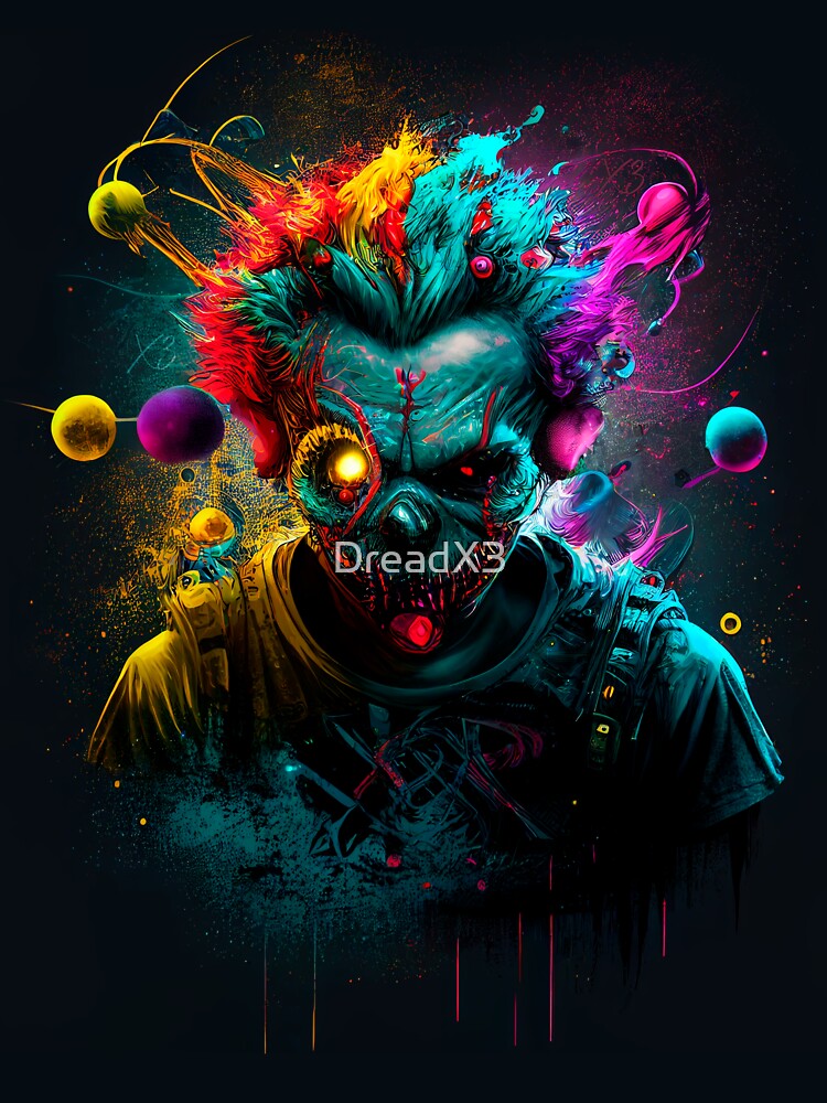 Psicodelic Clown Street Art by DreadX3