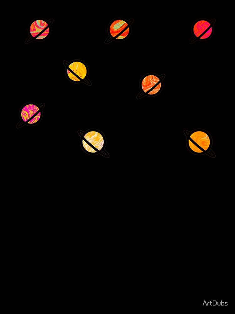 Warm color Planet stickers! by ArtDubs