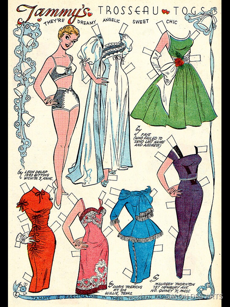 Tammy's Trosseau Togs (1960) - Vintage Paper Doll by SALON DES ARTS