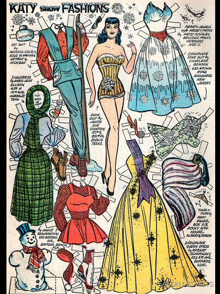 Katy Snow Fashions (1955) - Vintage Paper Doll by SALON DES ARTS