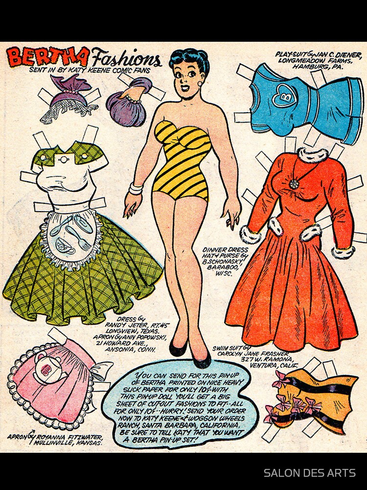 Bertha Fashions (1955) - Vintage Paper Doll by SALON DES ARTS