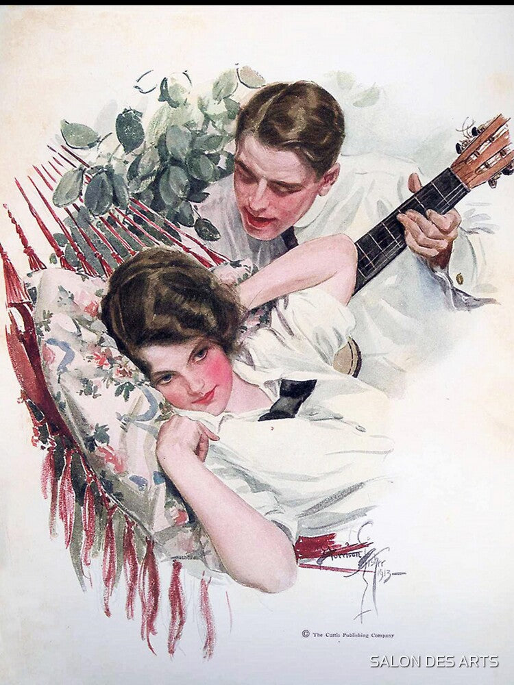 The Hammock (1913) - Harrison Fisher by SALON DES ARTS