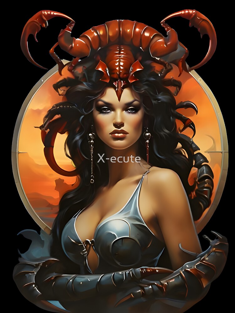 Scorpio Horoscope Zodiac Sign T-Shirt Wall Decoration Decoration Gift Illustration by X-ecute
