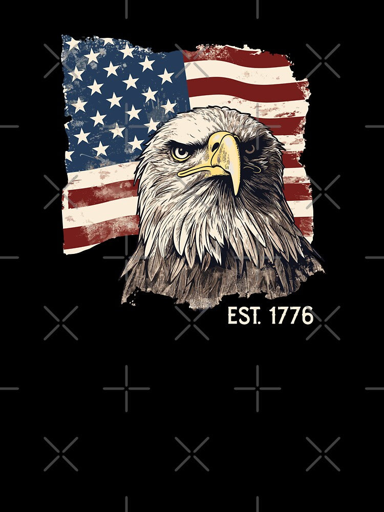 Bald Eagle America White Text by inspiredalike