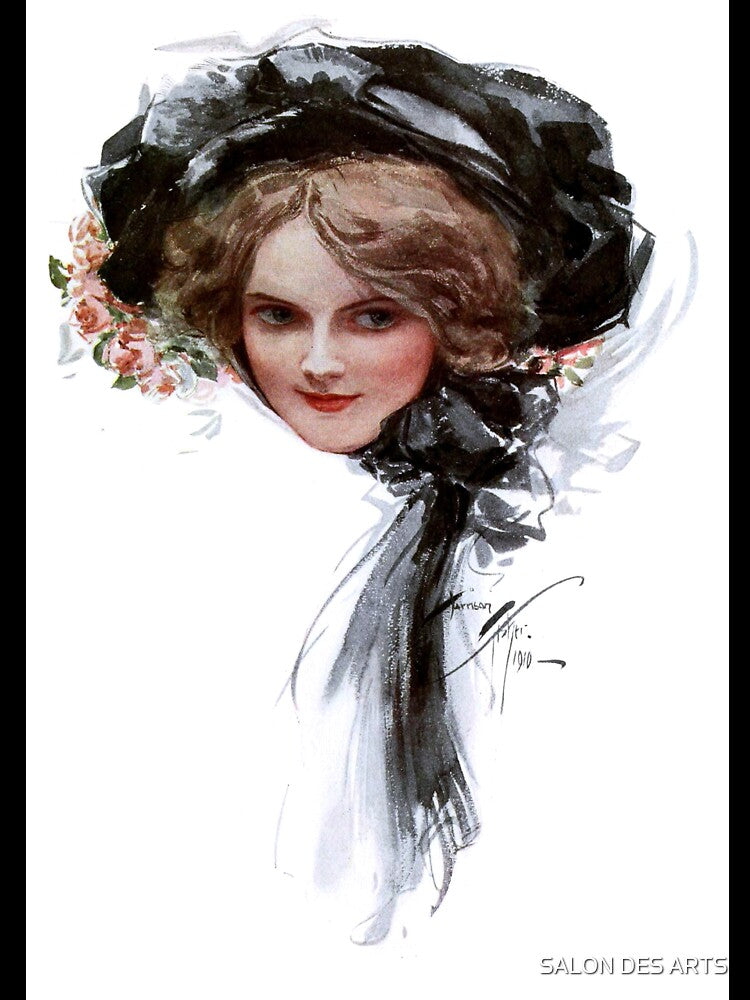 Study of a Woman with Hat (1910) - Harrison Fisher by SALON DES ARTS