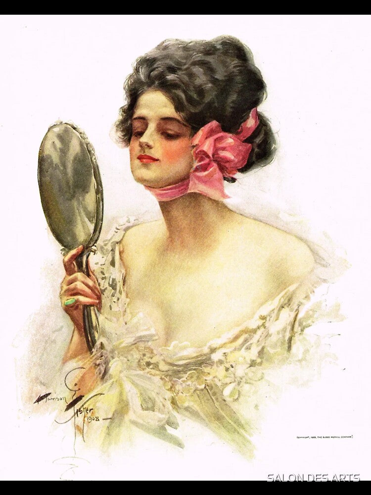 The Mirror (1908) - Harrison Fisher by SALON DES ARTS