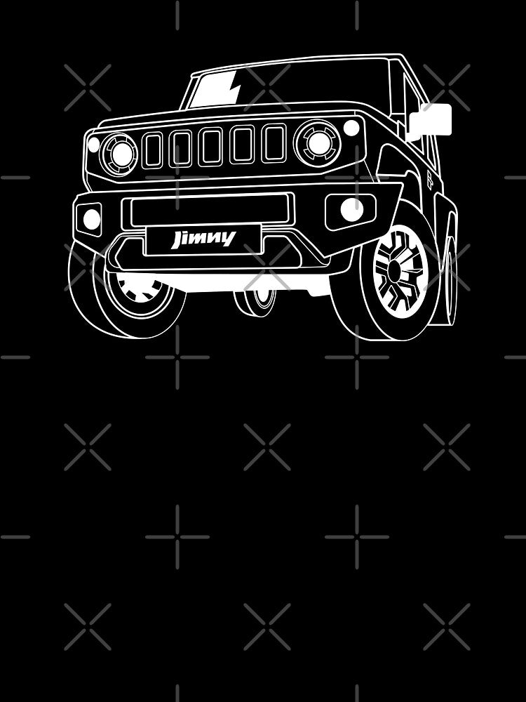 White Outline Suzuki Jimny by CUTOCARS-SHOP