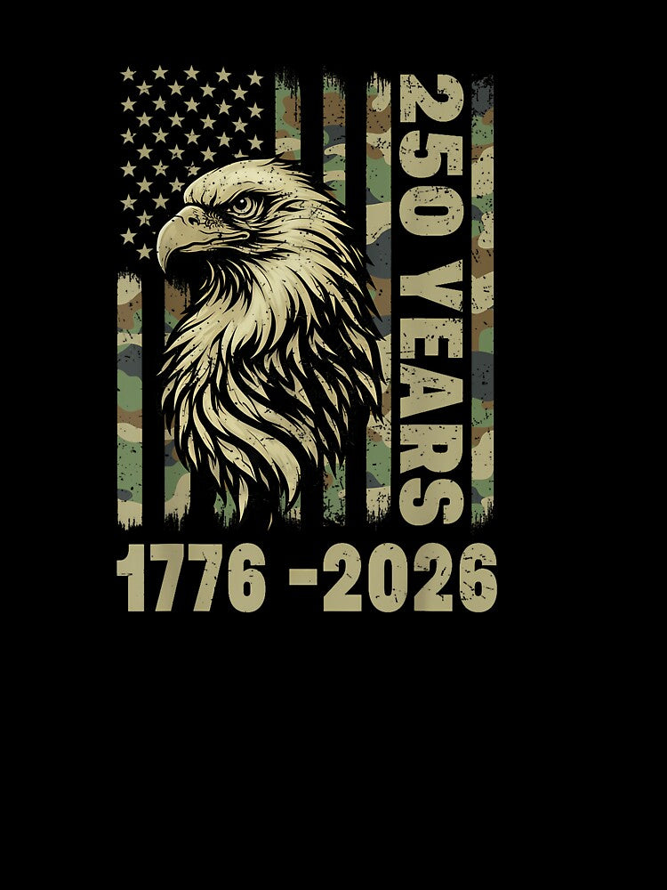 250 Years 4Th Of July Eagle Camouflage Camo Us Usa Flag by Trungles-tee