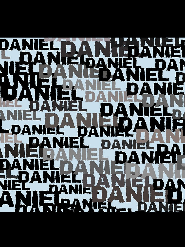 Custom Name Gift for Daniel - Custom Pattern Light Blue by analogsandpixel