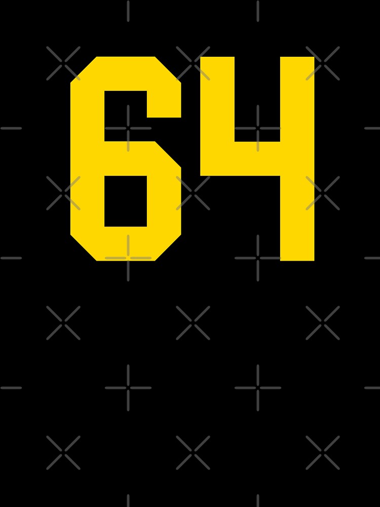Bold Yellow Sport Number 64 by NECHSTORE