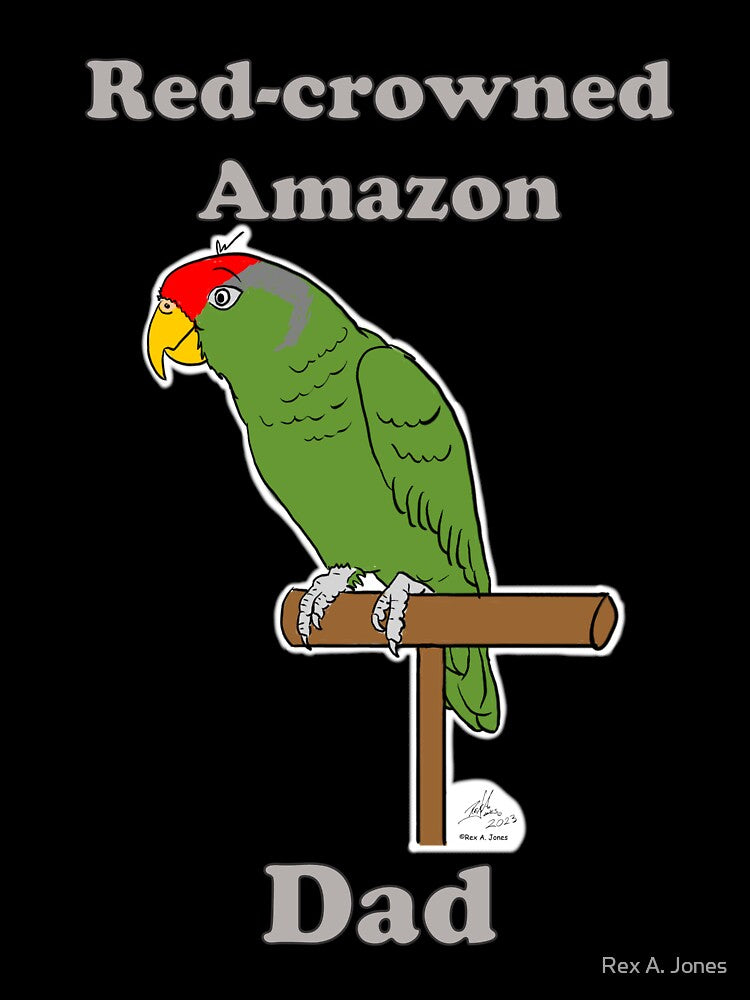 Red-crowned Amazon Dad - Oscar Jones by Laughing Parrot Studio