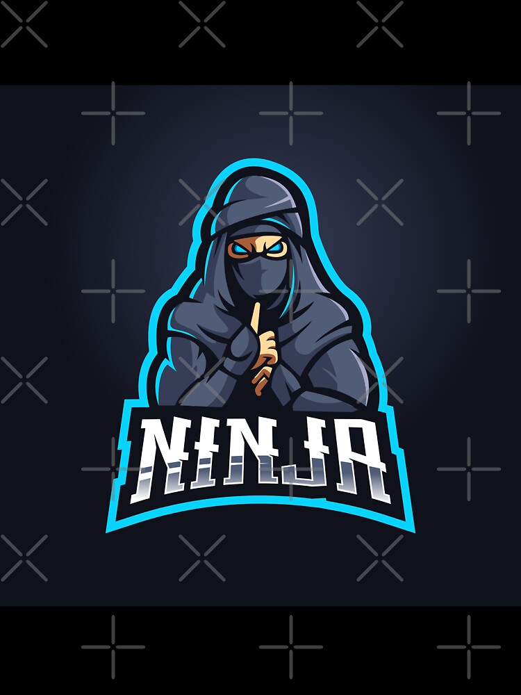 Circular Gradient Blue Ninja Logo by Peekonet