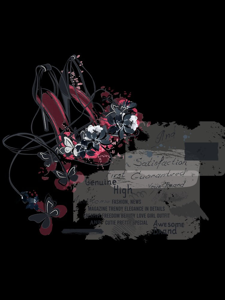 Fashion vector illustration with shoes by FleurDesign