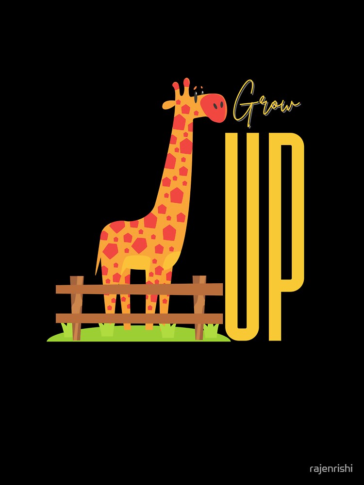 Embrace maturity with bold style — our "Grow Up" quote design is perfect for print-on-demand t-shirts, hoodies, mugs, and more. by rajenrishi