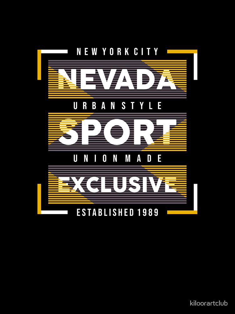 Nevada Sport Exclusive 3rd Bare typographic style by kiloorartclub
