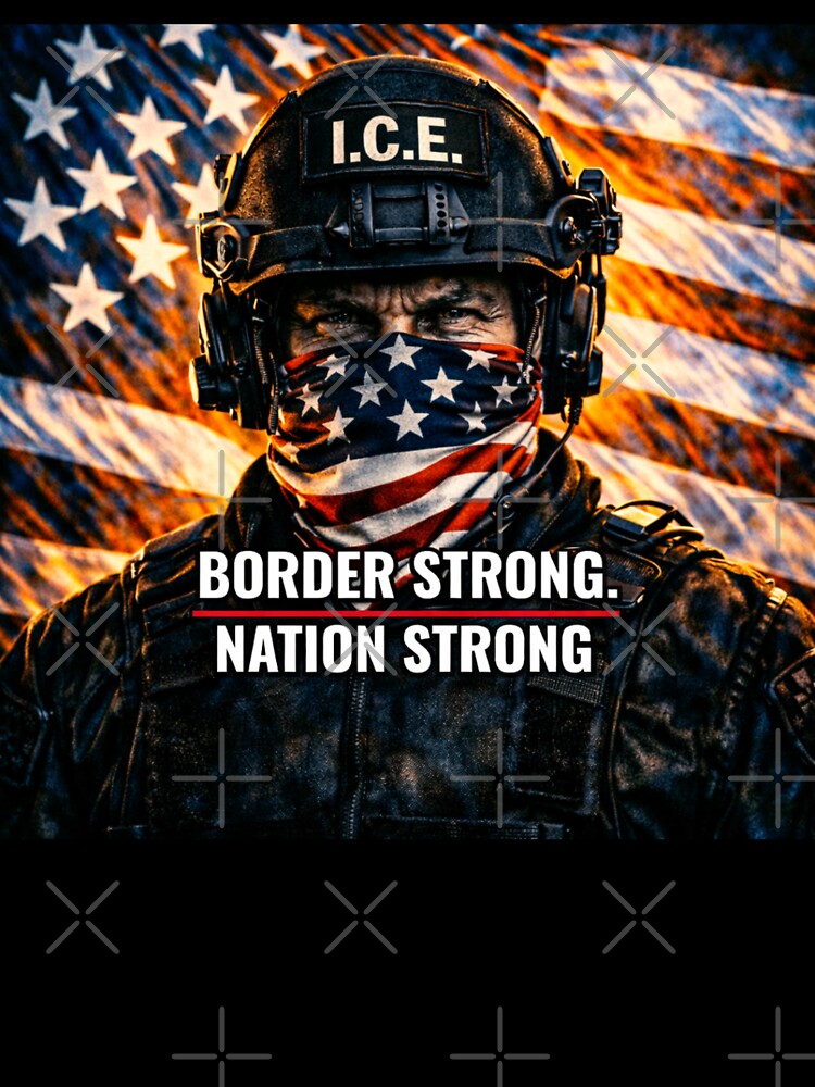 Border Strong Nation Strong – Patriotic Police Design by Matty69TeeS