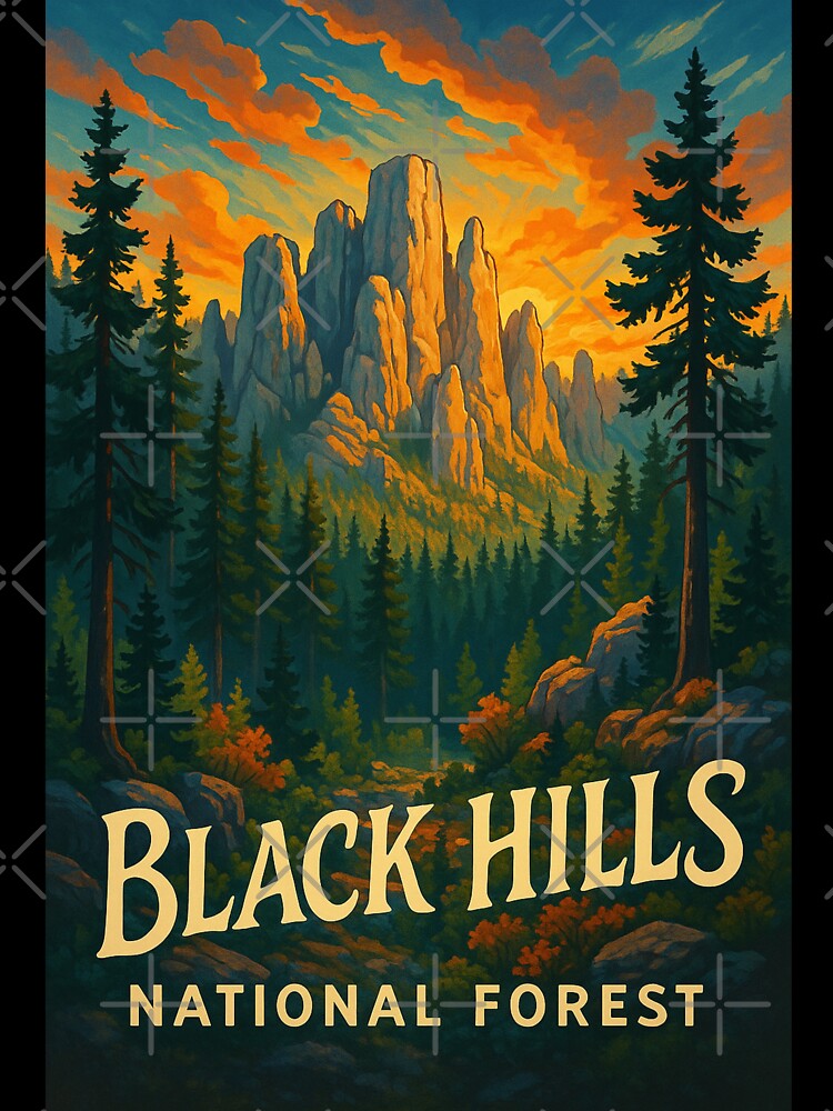 Black Hills National Forest – South Dakota Peaks and Pines at Dawn by Aryabek