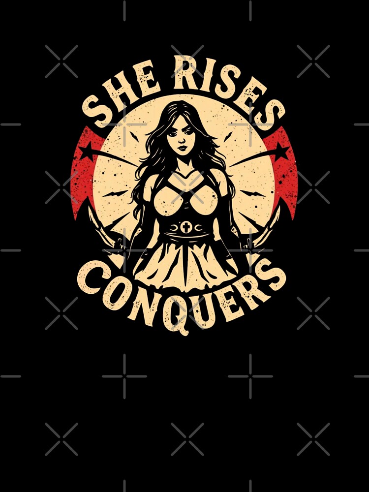 She Rises, She Conquers – Aesthetic Retro Typography by AuraMotivate