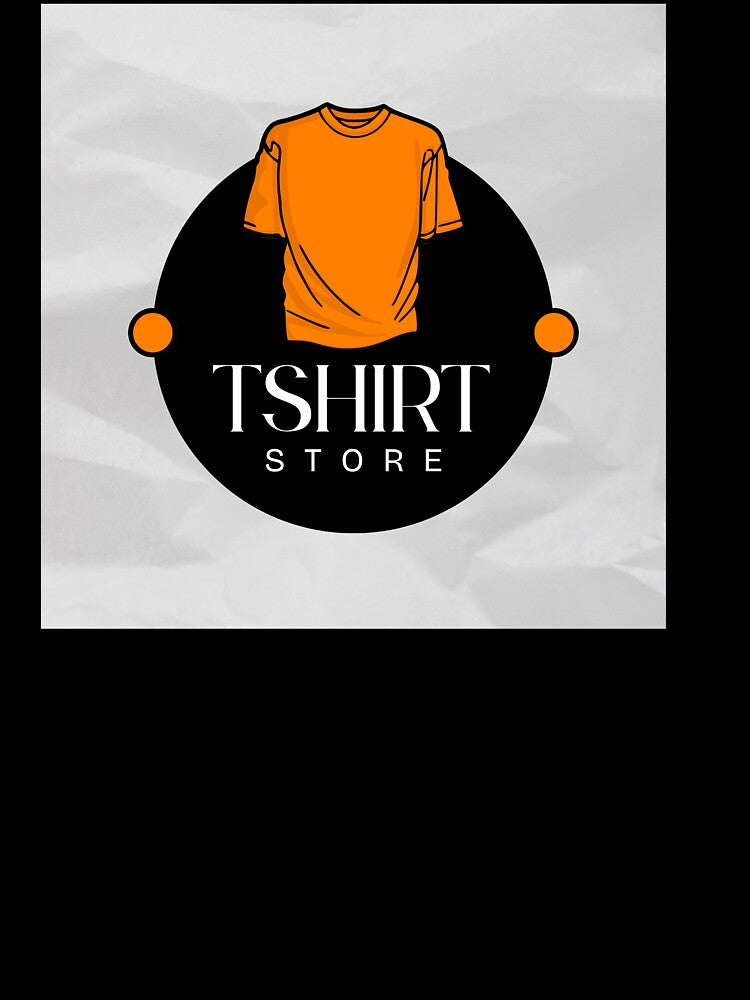 Minimalist T-Shirt Store Logo Design – Modern Orange & Black Graphic by JoyfulLilstudio