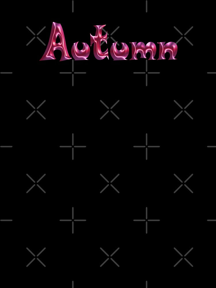 Autumn Name Design – Satin Pink Glossy Font, Cute Shiny Lettering :) by Myriel-Myriel
