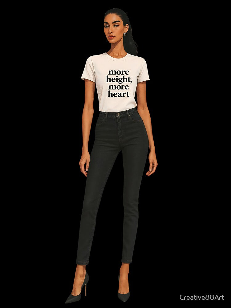 Stylized clip art figure models casual chic outfit on black backdrop by Creative88Art