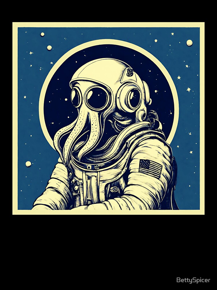 Astronaut Octopus by BettySpicer