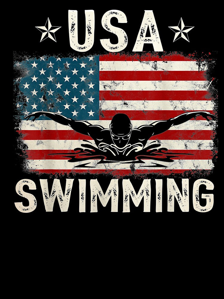 USA Vintage Swimming Team Retro Support USA by sikkilapa