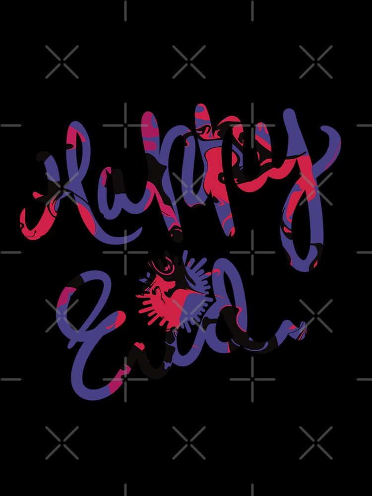 Happy Eid Festival Sunshine Greetings Hand Lettering Red Gothic by chuckletuckle