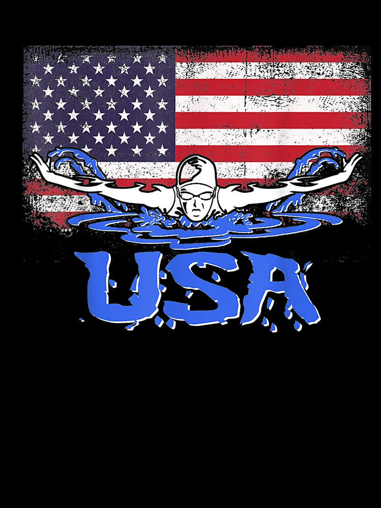 USA Swimming Cute US Swim Aquatic Sport Athlete by sikkilapa