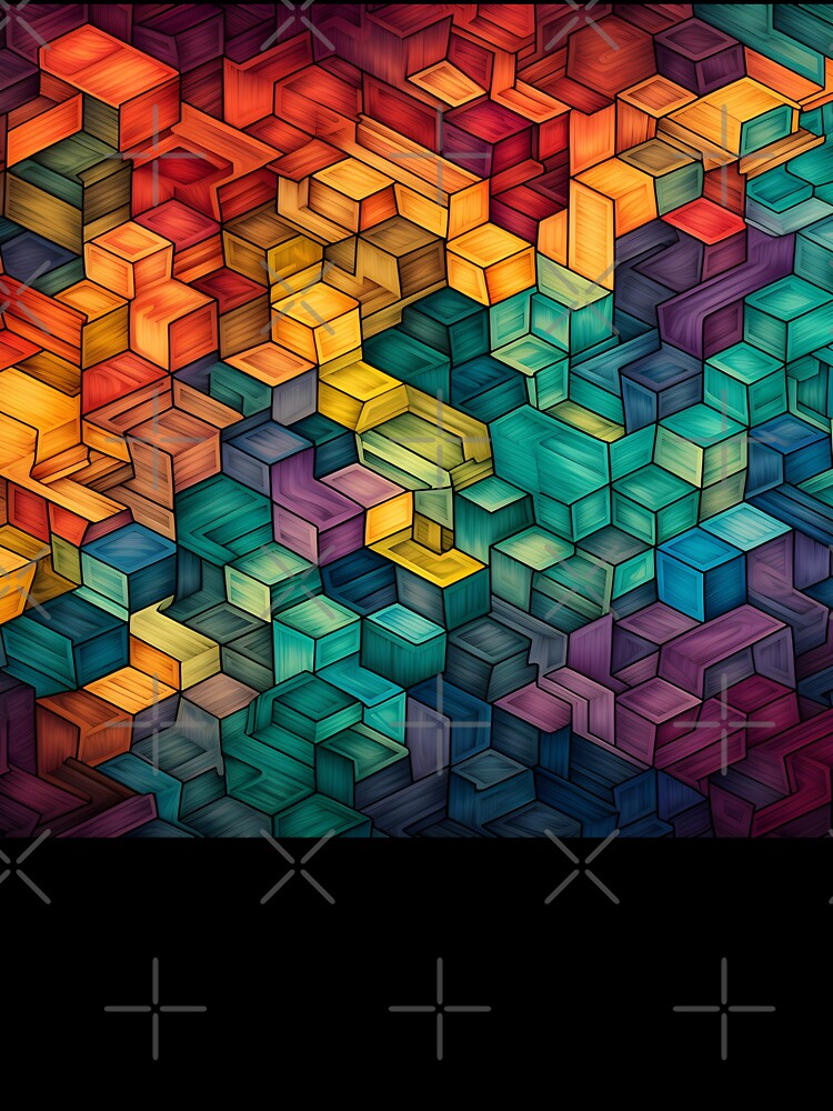Colorful tessellation abstract art by dcrc