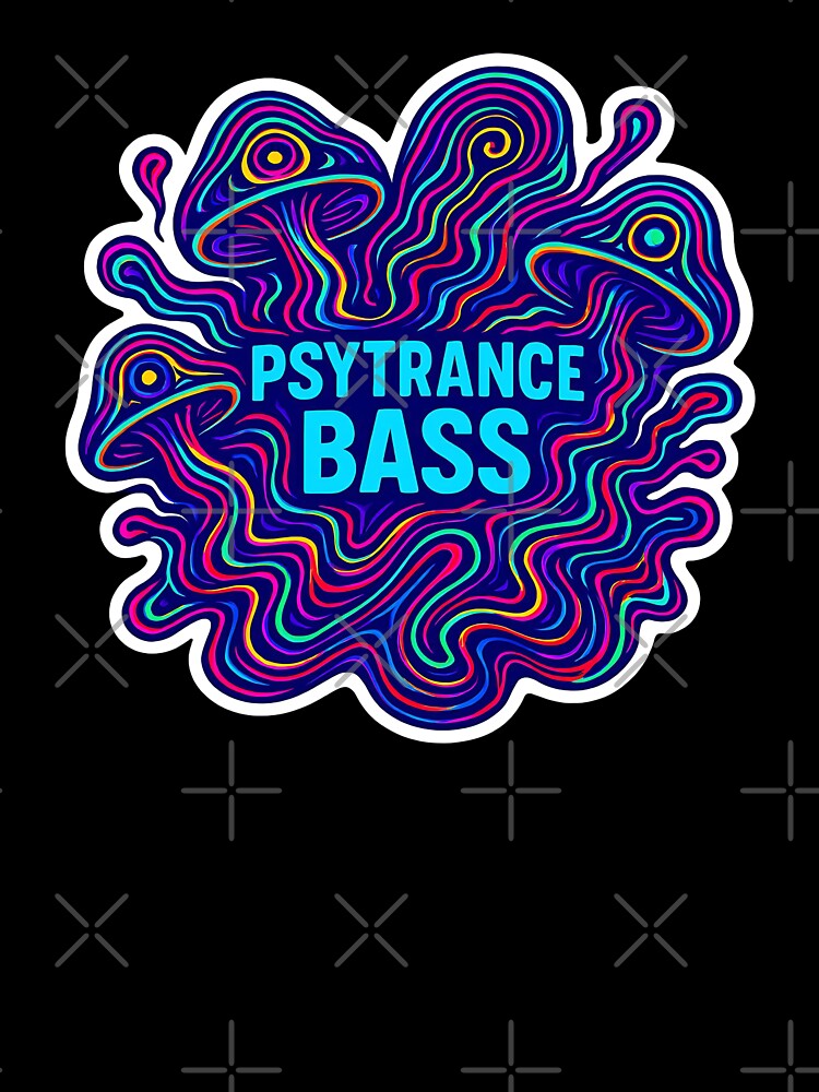 Psytrance Bass – Psychedelic Trance Mushroom Neon by |TRSSHOP|