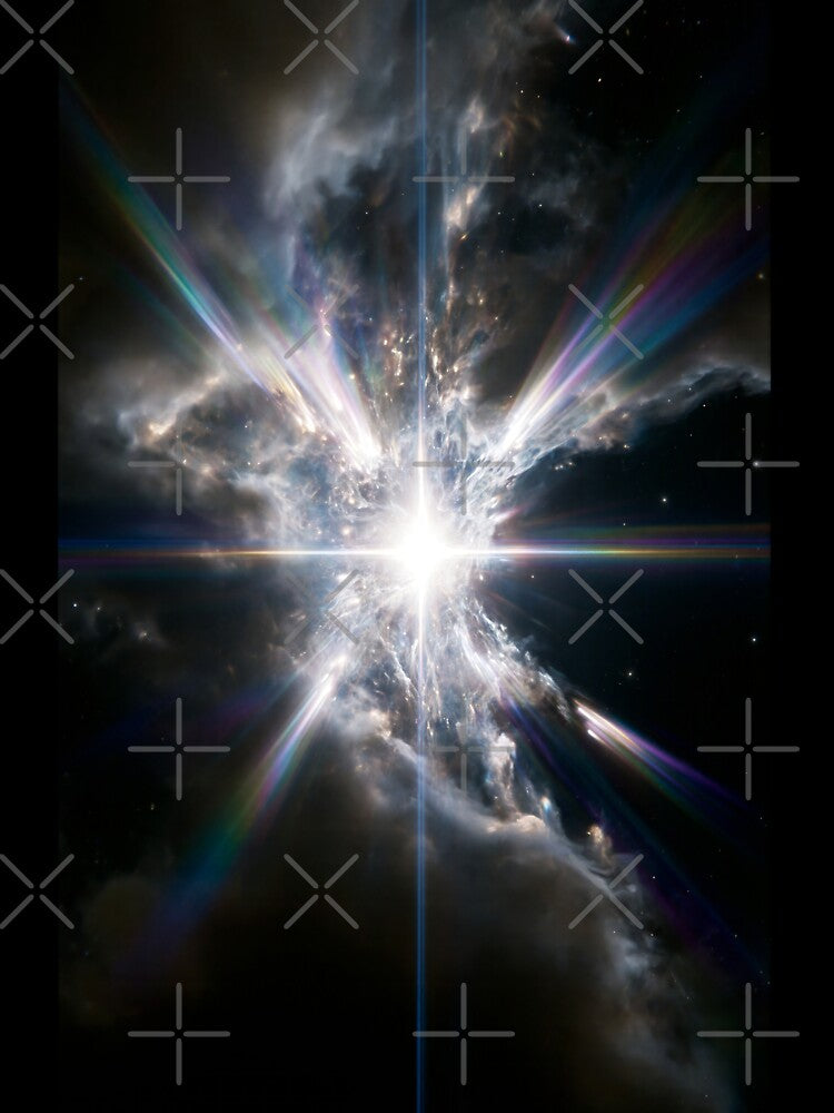 Rogue Star Explosion Cosmic Light Space Supernova Sci fi Art for Mens by lematworks