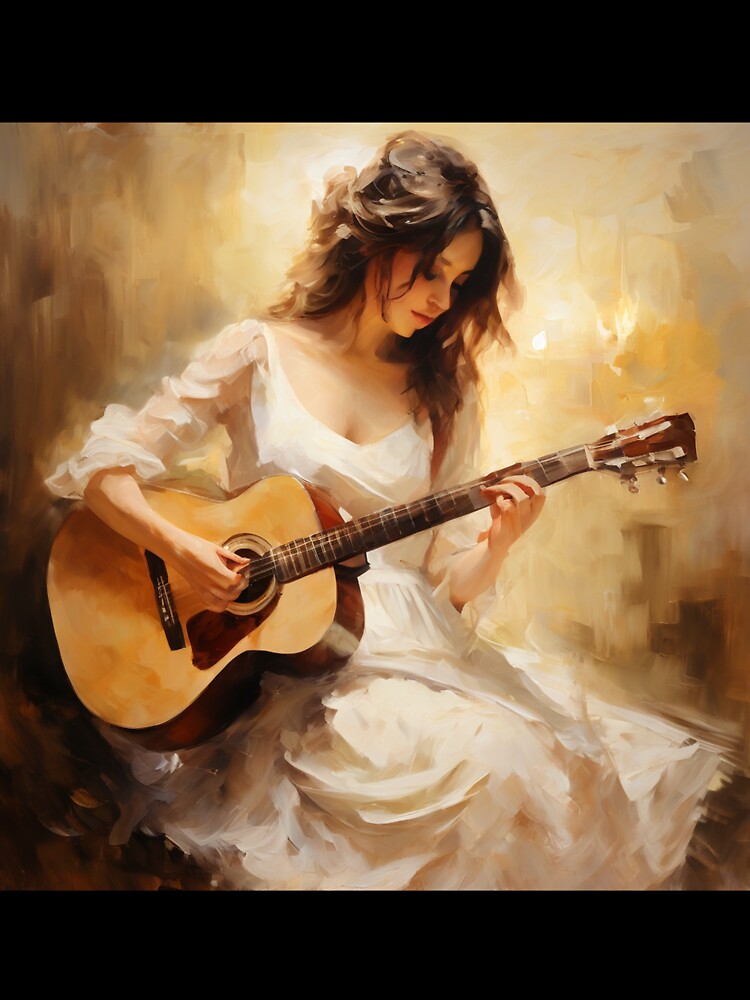 girl and guitar by redmoon64