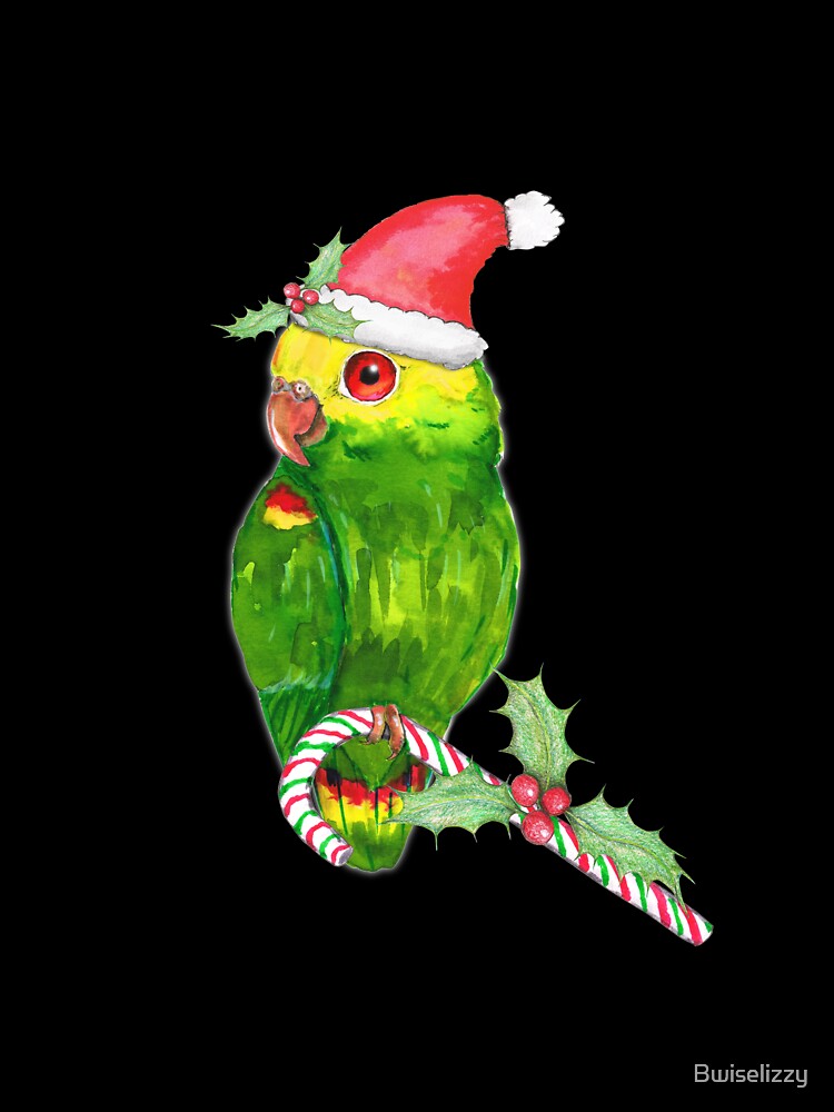 Amazon parrot Christmas style by Bwiselizzy