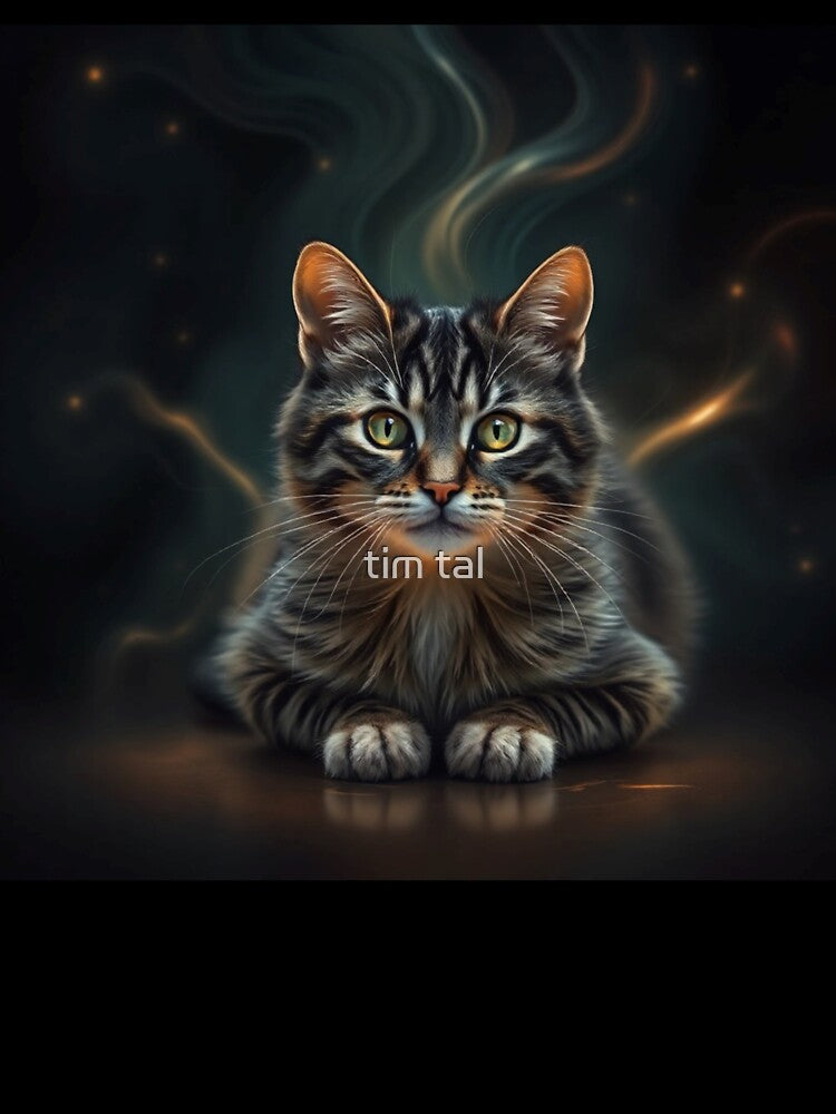 fantasy cat illustration modern by tim tal