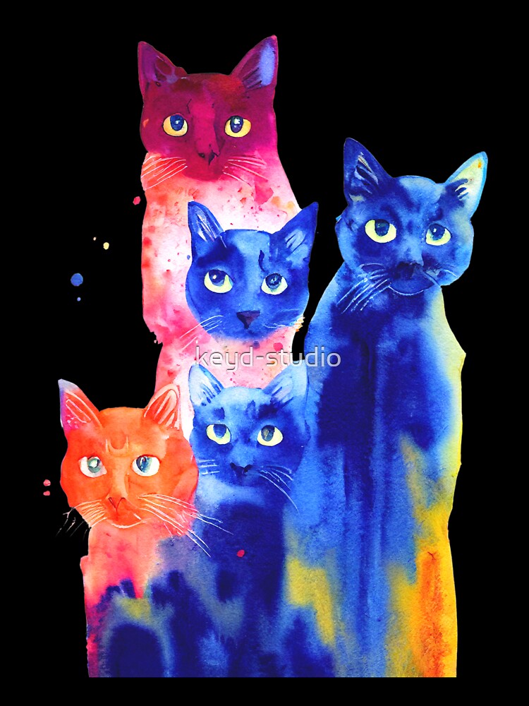 colorful five cat by keyd-studio