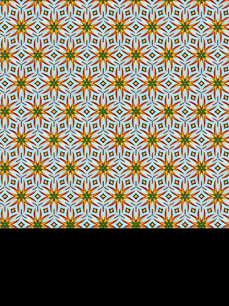 Turquoise and Yellow Mosaic Pattern by antevasinart