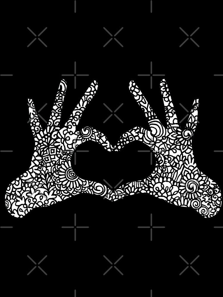 Love Hands Zentangle by DesignPMG
