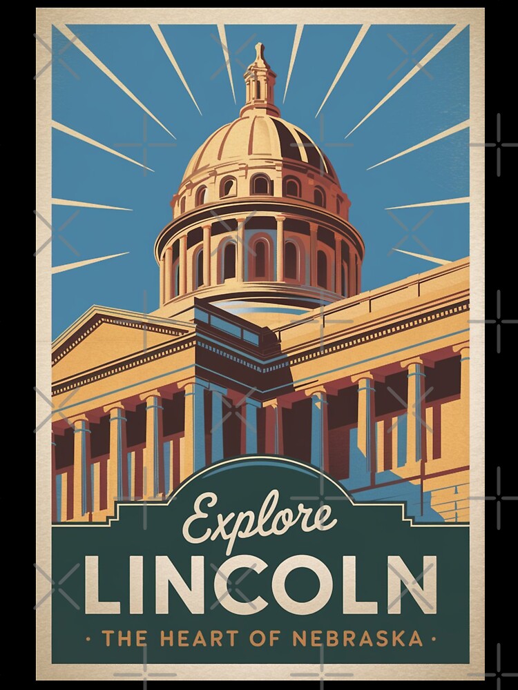 Lincoln Vintage Travel Poster by TravelerRat