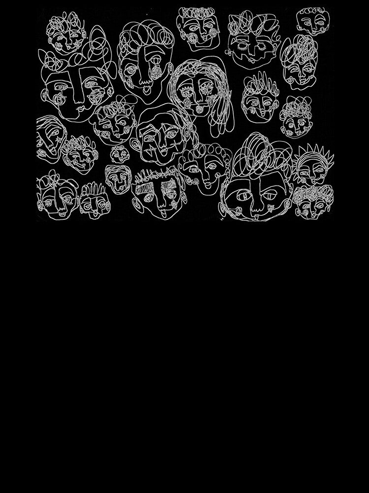 single-line faces drawing by Eleanor Herve