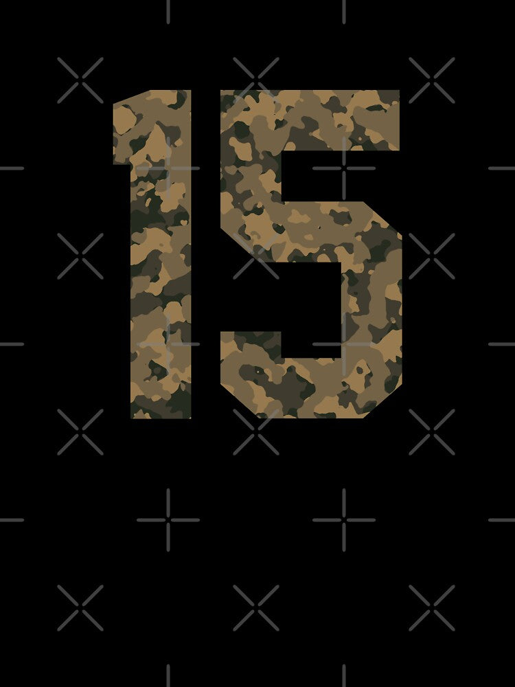 Army Camouflage Number 15 - Sports Numbers by NECHSTORE