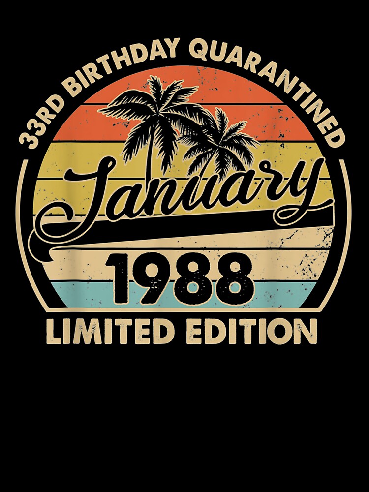 January 1988 Limited Edition 33rd Birthday Quarantined by shirleyfinley
