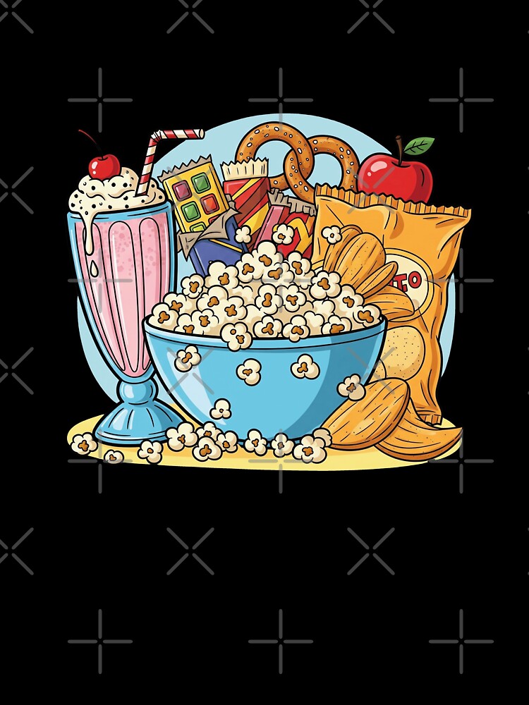 Fun and Colorful Junk Food Graphic by Pikamuu