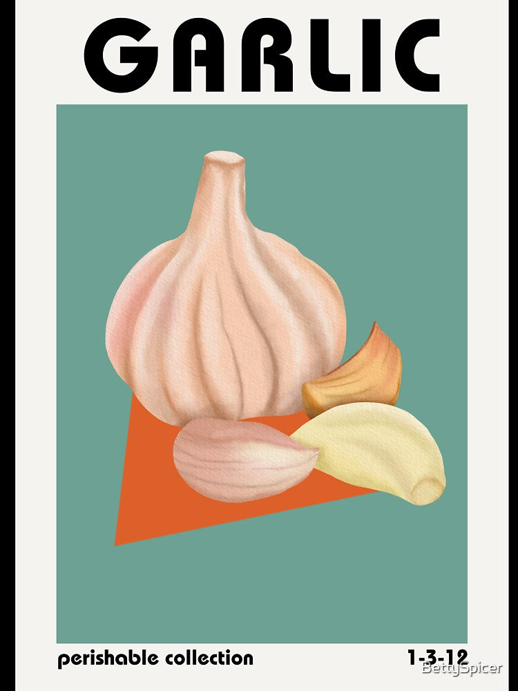 Kitchen Print - Garlic by BettySpicer