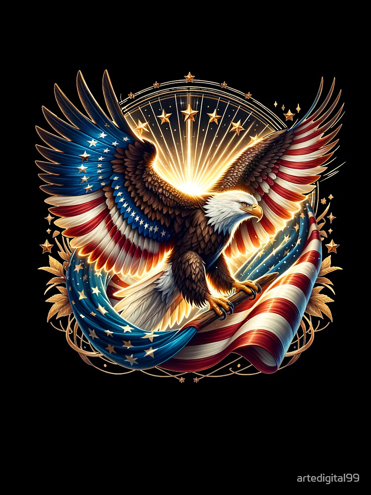 Retro American Flag – Classic USA Patriotic Graphic by artedigital99