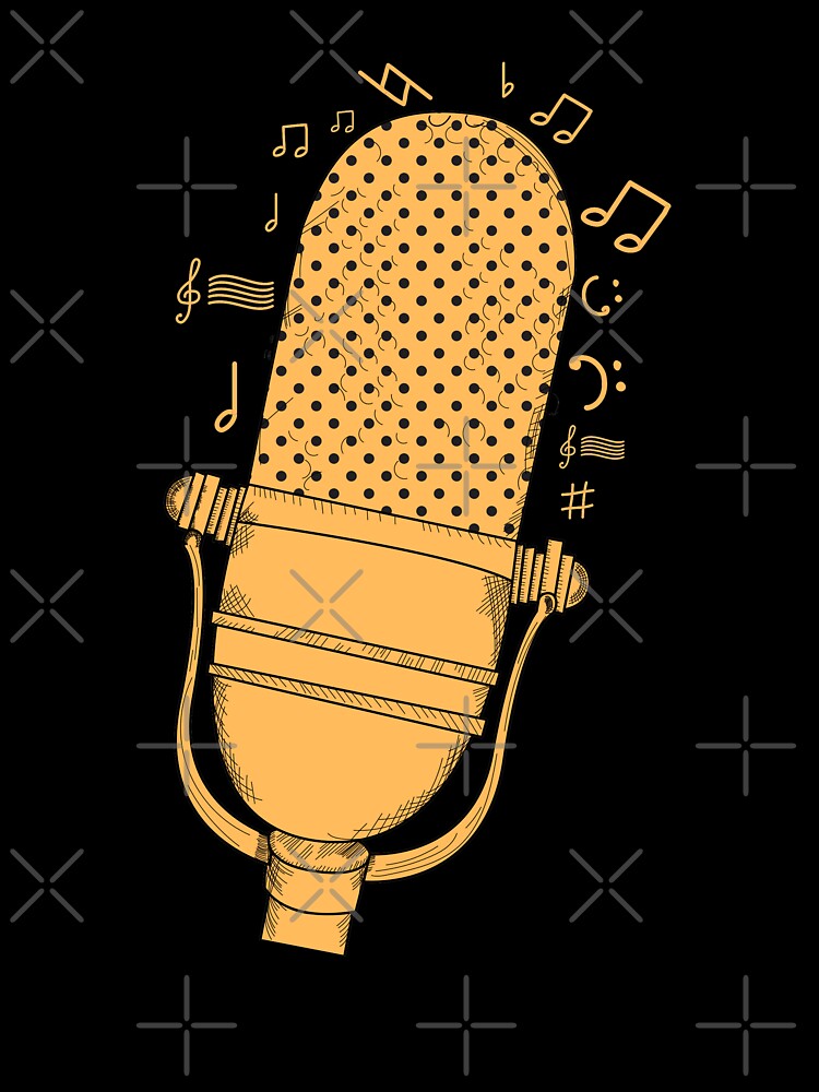 Hand Drawn Microphone by AweSoMe Shirts