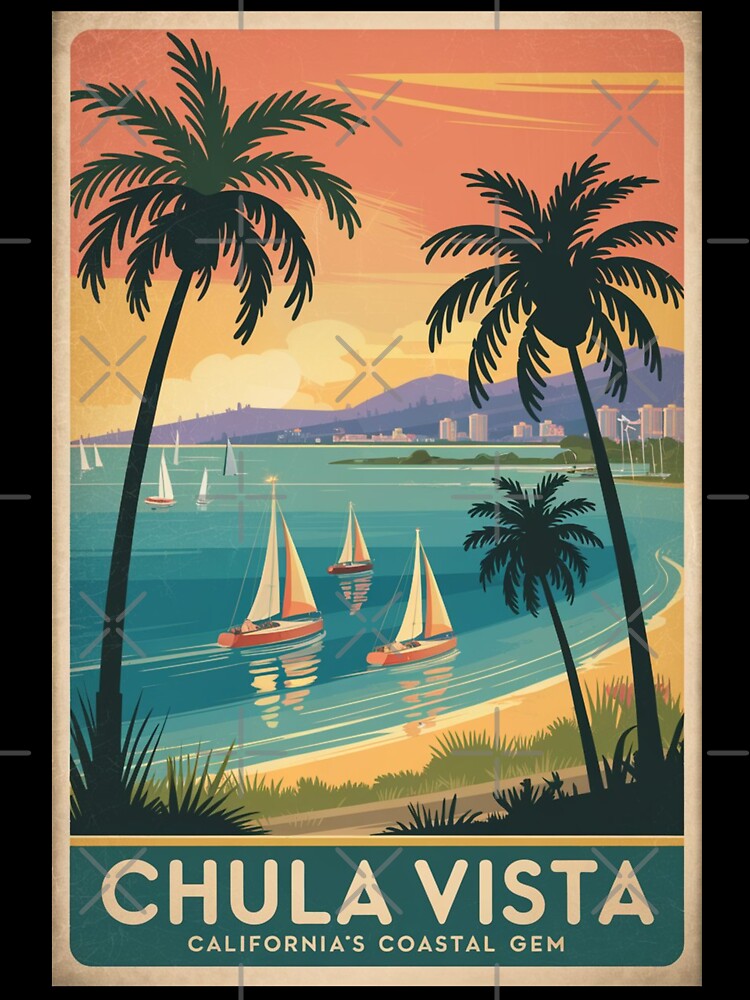 Chula Vista Vintage Travel Poster by TravelerRat