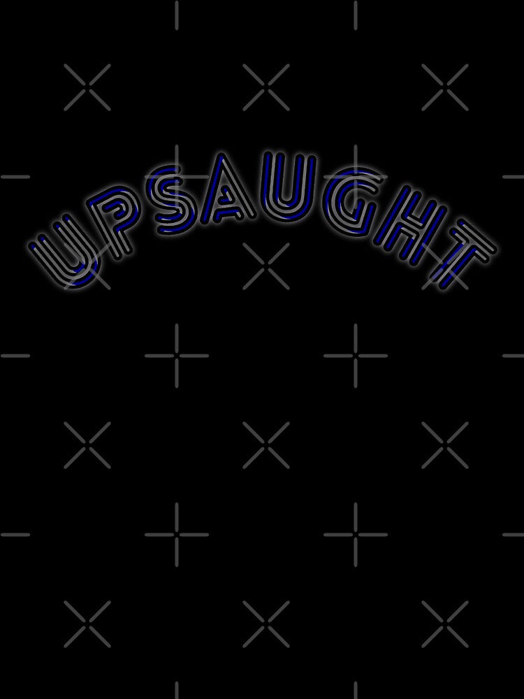 Glowing UPSAUGHT Logo - Blue by Upsaught