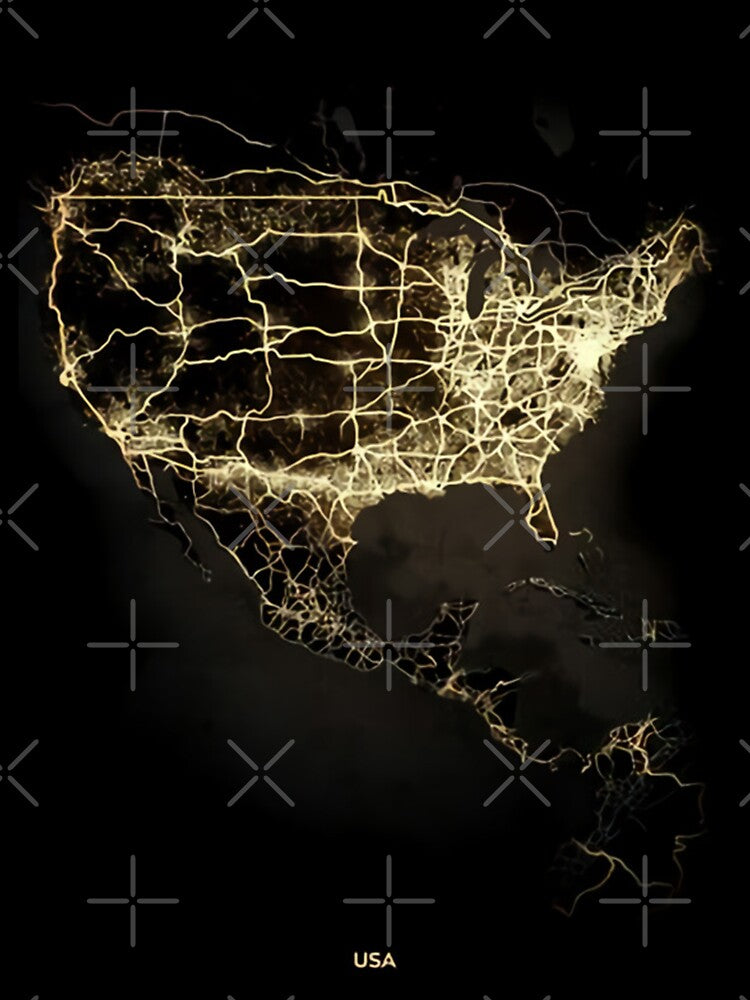 Country Light Maps USA by Henry Huerta