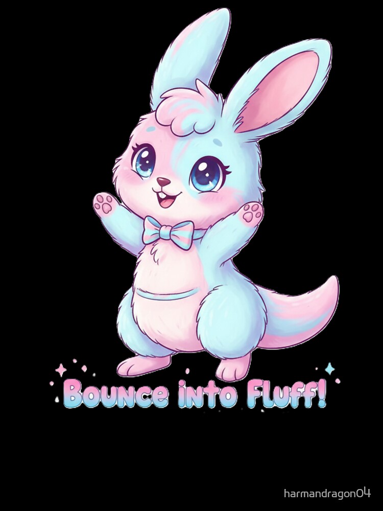 Fluffaroo — "Bounce into Fluff!" Pastel Kawaii Bunny‑Kangaroo by harmandragon04